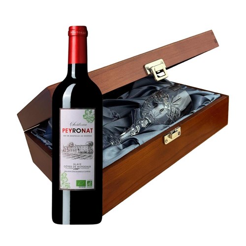 Chateau Peyronat Blaye Cotes de Bordeaux 75cl Red Wine In Luxury Box With Royal Scot Wine Glass